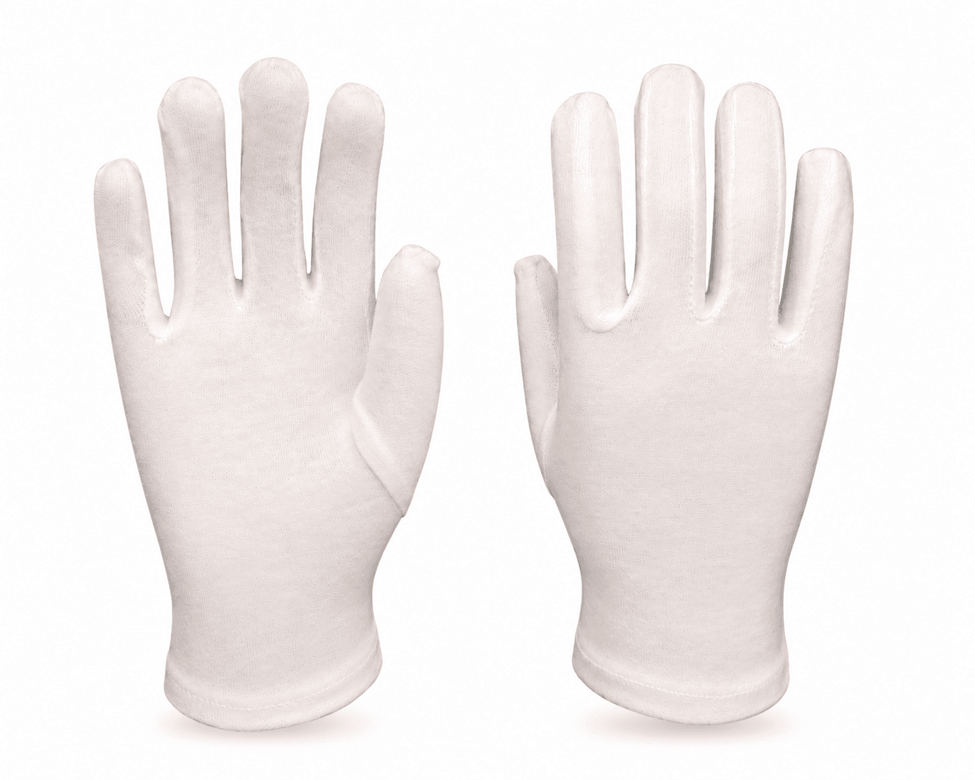 Cotton White Bleach Fourchette Style Gloves