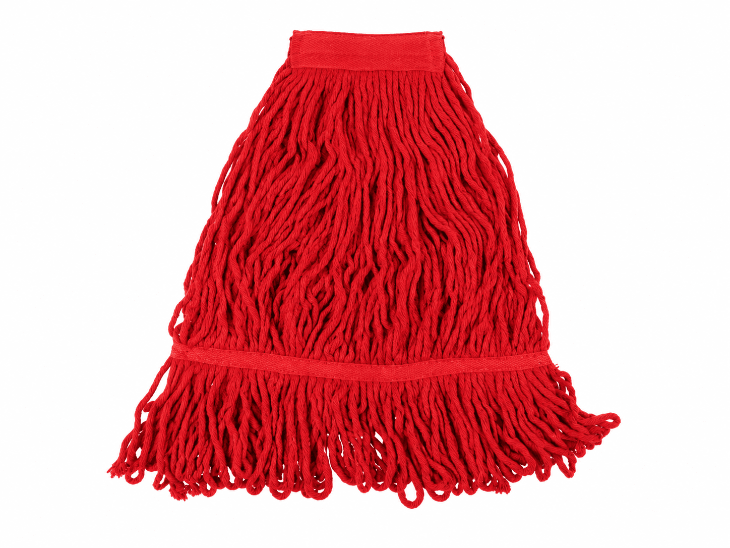 Looped-End Wet Mop Head — Red Yarn